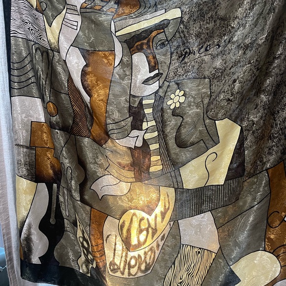 1980s Picasso abstract scarf - Picture 4 of 7